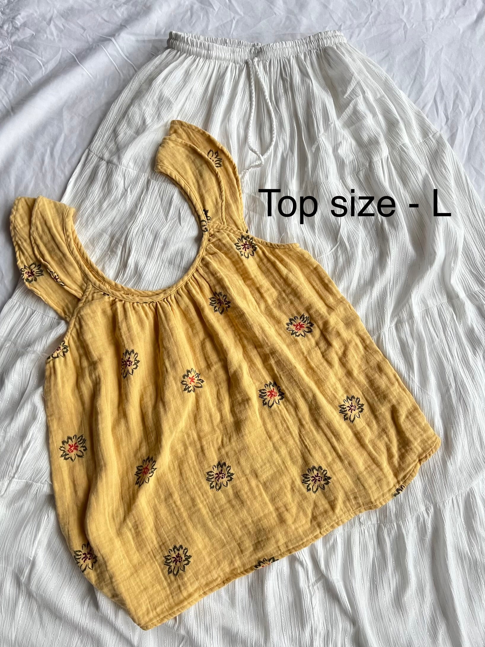 Yellow printed top