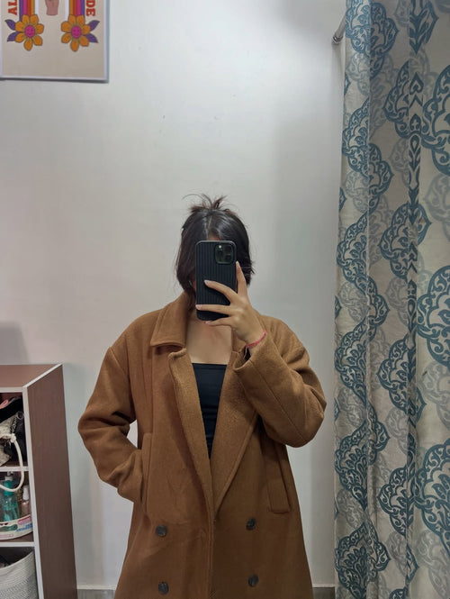 Ladies Brown Coat Actual Image